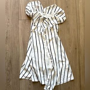 Button up ruffle blouse dress